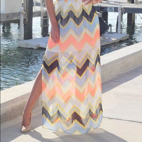 HERMOSA Europe abstract maxi dress Sz M - Picture 5 of 14